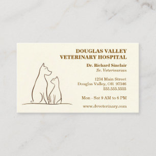 Tarjeta De Visita Servicios de Mascota Veterinaria