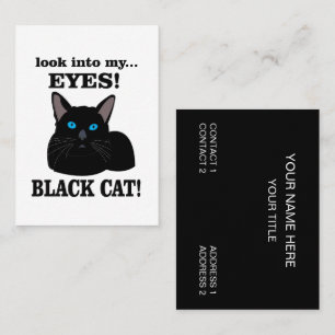 Tarjeta De Visita Servicios de Mascotas Animales Gato Negro Gato Neg