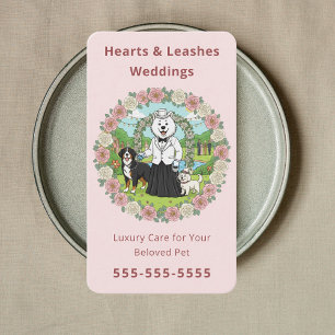 Tarjeta De Visita Servicios de Mascotas para Bodas Asistente de Masc