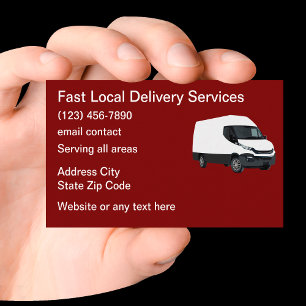 Tarjeta De Visita Servicios de mensajería y entrega de paquetes