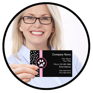 Tarjeta De Visita Servicios de moda del mascota