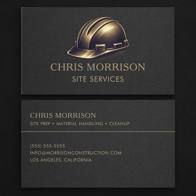 Tarjeta De Visita Servicios de Obra Profesional Casco Duro (Subido por el creador)