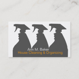 Tarjeta De Visita Servicios de organización de la limpieza de la