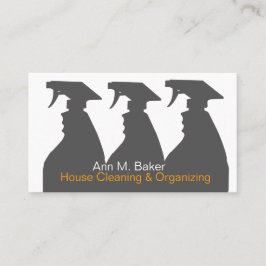 Tarjeta De Visita Servicios de organización de la limpieza de la