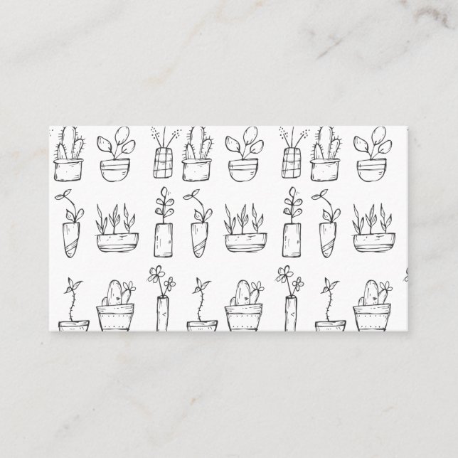 Tarjeta De Visita Servicios de paisajes y jardinería / Flores Tienda (Anverso)