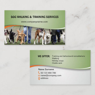 Tarjeta De Visita Servicios de paseo y entrenamiento de perros