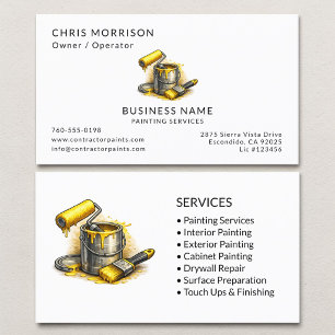 Tarjeta De Visita Servicios de Pintor Profesional