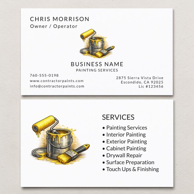 Tarjeta De Visita Servicios de Pintor Profesional (Subido por el creador)