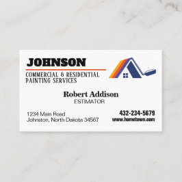 Tarjeta De Visita Servicios de pintura comercial y residencial