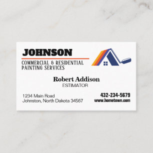 Tarjeta De Visita Servicios de pintura comercial y residencial