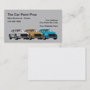 Tarjeta De Visita Servicios de pintura de automóviles para automóv