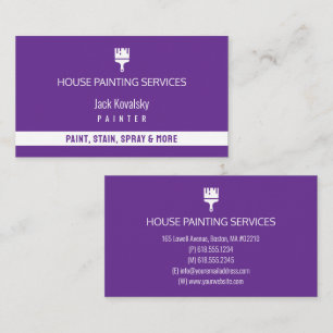 Tarjeta De Visita Servicios de pintura en casa   Paint Rollel