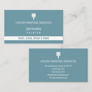 Tarjeta De Visita Servicios de pintura en casa   Paint Rollel
