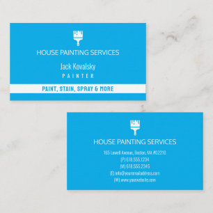 Tarjeta De Visita Servicios de pintura en casa   Paint Rollel