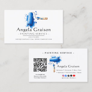 Tarjeta De Visita Servicios de Pintura Interior y Exterior