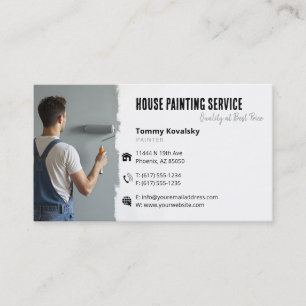 Tarjeta De Visita Servicios de pintura Pintor en el trabajo Red