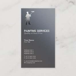 Tarjeta De Visita Servicios de pintura | Plata de pintores