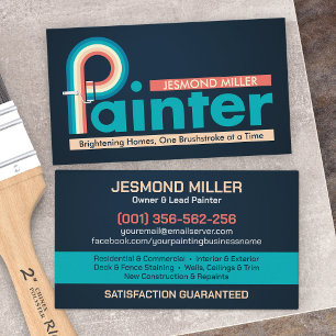 Tarjeta De Visita Servicios de pintura profesional - Autobús House P