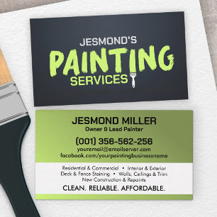 Tarjeta De Visita Servicios de pintura profesional - House Painter