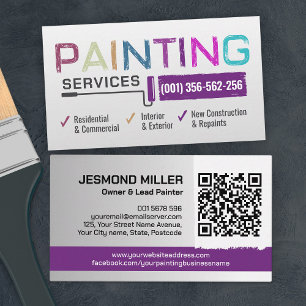 Tarjeta De Visita Servicios de pintura profesional - House Painter