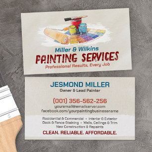Tarjeta De Visita Servicios de pintura profesional - House Painter