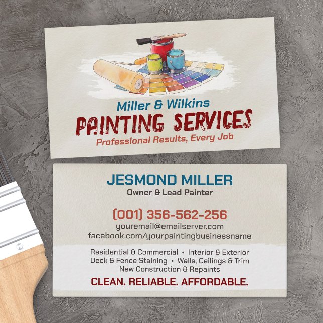 Tarjeta De Visita Servicios de pintura profesional - House Painter (Subido por el creador)