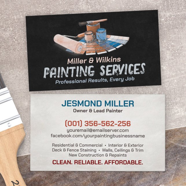 Tarjeta De Visita Servicios de pintura profesional - House Painter (Subido por el creador)