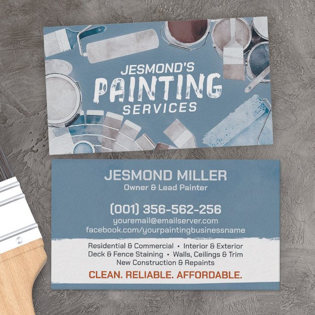 Tarjeta De Visita Servicios de pintura profesional - House Painter (Subido por el creador)