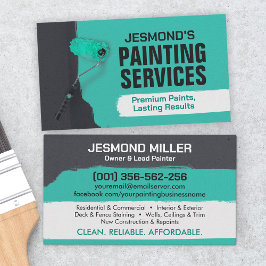Tarjeta De Visita Servicios de pintura profesional - House Painter