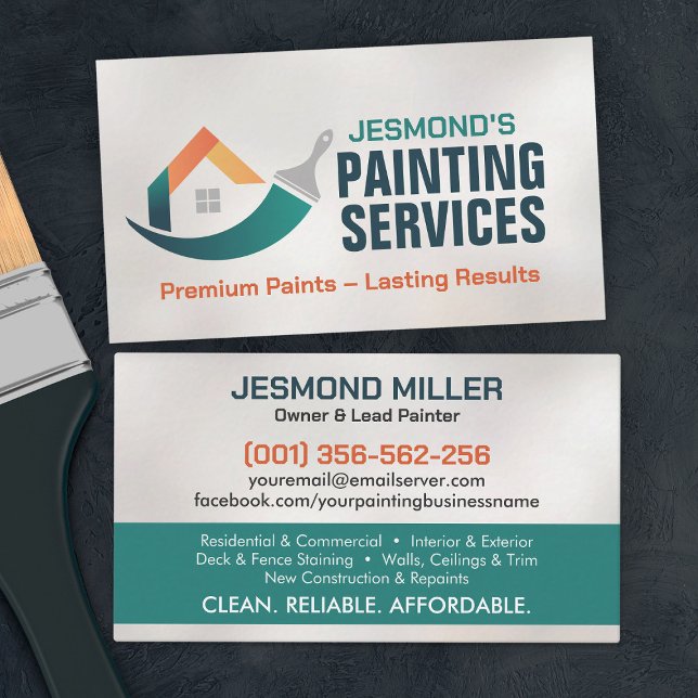 Tarjeta De Visita Servicios de pintura profesional - House Painter (Subido por el creador)