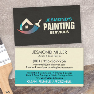 Tarjeta De Visita Servicios de pintura profesional - House Painter