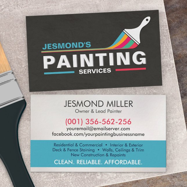 Tarjeta De Visita Servicios de pintura profesional - House Painter (Subido por el creador)