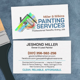 Tarjeta De Visita Servicios de pintura profesional - House Painter