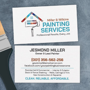 Tarjeta De Visita Servicios de pintura profesional - House Painter