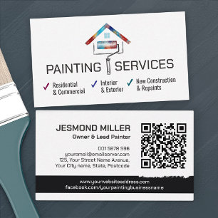 Tarjeta De Visita Servicios de pintura profesional - House Painter