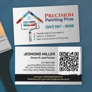 Tarjeta De Visita Servicios de pintura profesional - House Painter