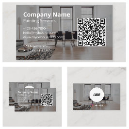 Tarjeta De Visita Servicios de Pintura Tu Logo Aquí