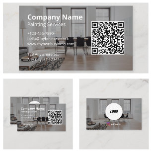 Tarjeta De Visita Servicios de Pintura Tu Logo Aquí