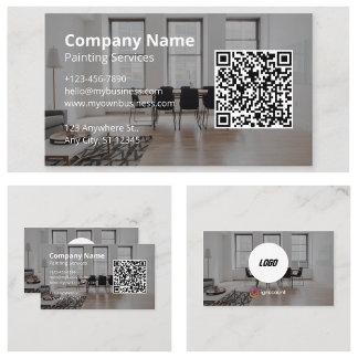 Tarjeta De Visita Servicios de Pintura Tu Logo Aquí