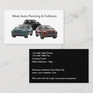 Tarjeta De Visita Servicios de pintura y colisión automotriz