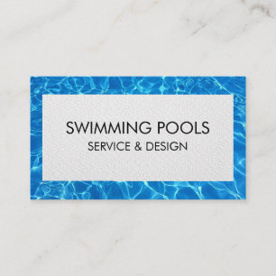 Tarjeta De Visita Servicios De Piscina