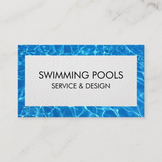 Tarjeta De Visita Servicios De Piscina (Anverso)