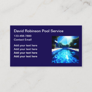 Tarjeta De Visita Servicios De Piscina De Lujo