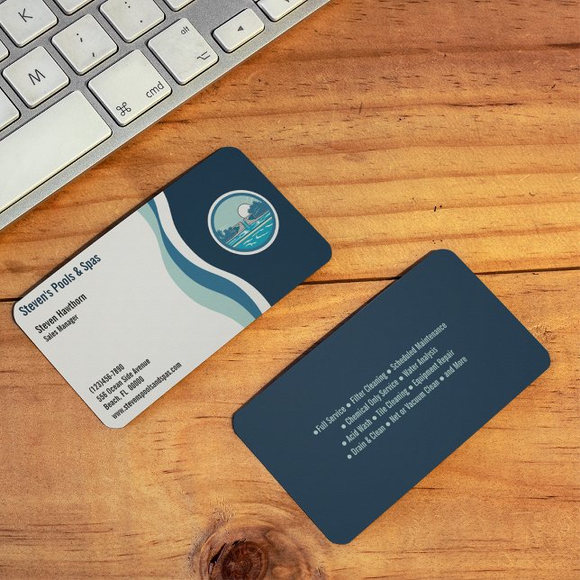 Tarjeta De Visita Servicios de piscina y spa (Subido por el creador)