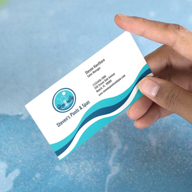Tarjeta De Visita Servicios de piscina y spa (Subido por el creador)
