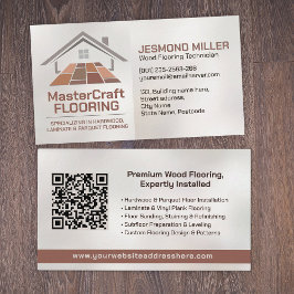 Tarjeta De Visita Servicios de piso profesional: instalación de plan