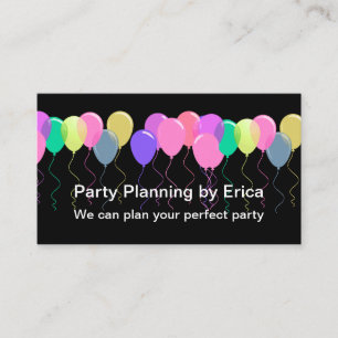 Tarjeta De Visita Servicios de planificación de fiestas tema globos