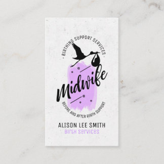 Tarjeta De Visita Servicios de preparación de partos para parteras