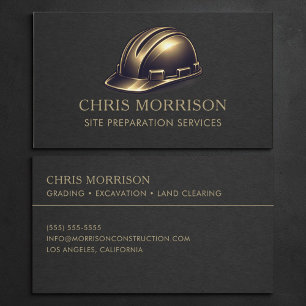 Tarjeta De Visita Servicios de Preparación de Sitio Profesional con 