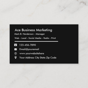Tarjeta De Visita Servicios de publicidad empresarial